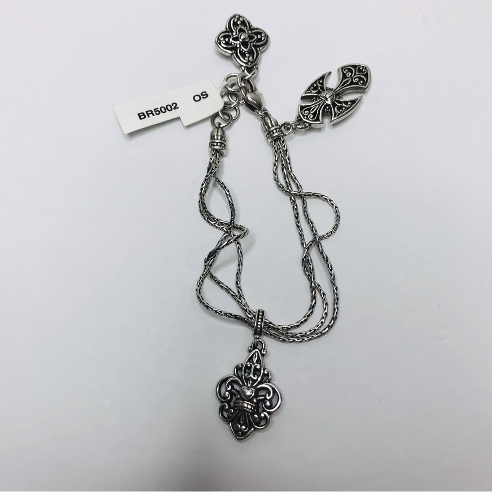 New BRIGHTON Silver Layered Charm Bracelet